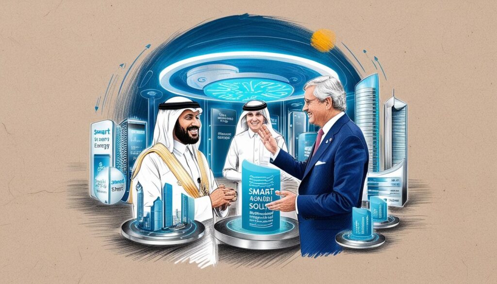 Sheikh Maktoum meets Eaton’s Paolo Ruiz to discuss energy management and sustainability
