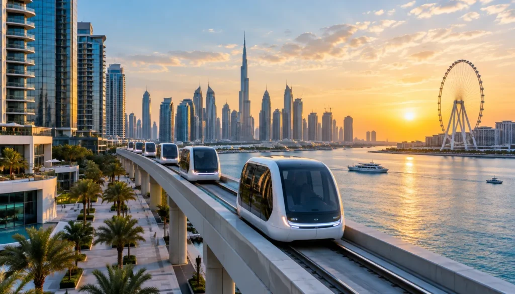 Dubai autonomous transit trial begins at Bluewaters with Glydways pods